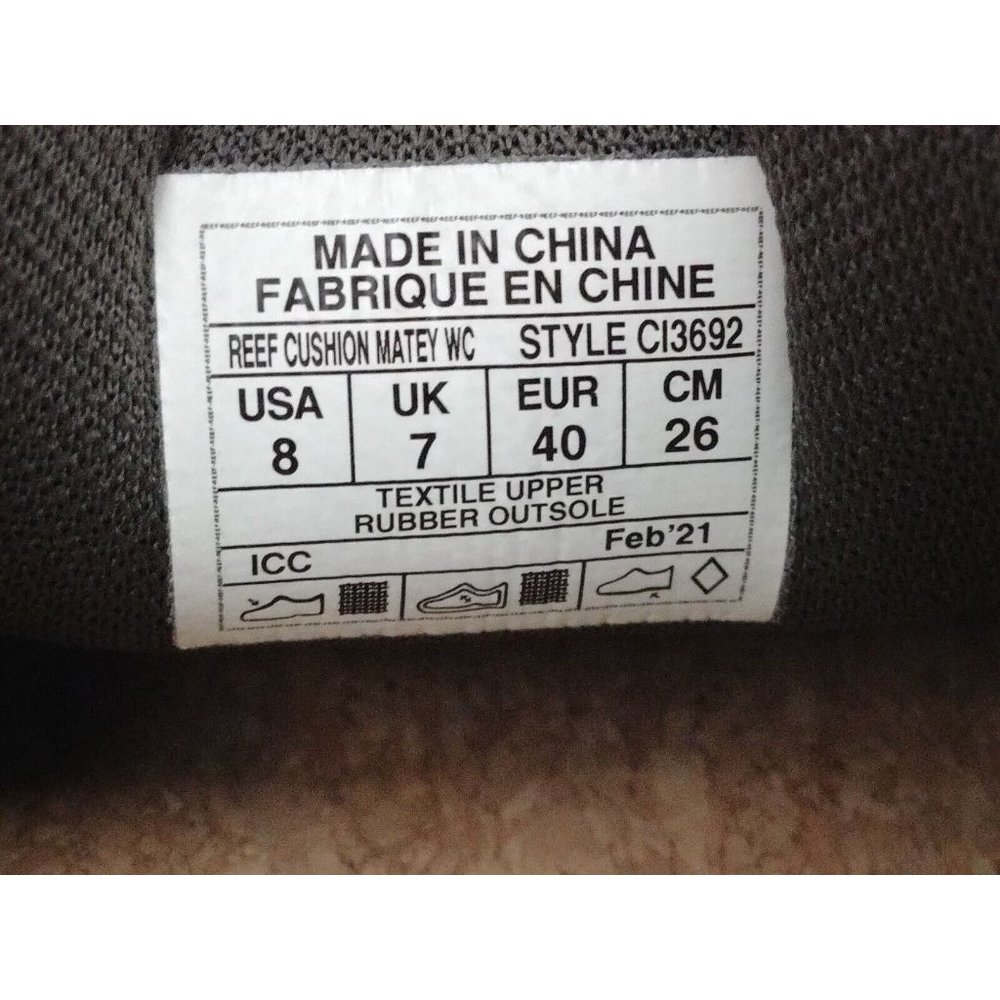 REEF Relaxed-fit Cushion Matey WC Men's Slips On Men's Size 8 - Picture 10 of 10